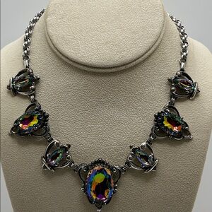 Designer Elsa Schiaparelli Signed Watermelon Tourmaline Vintage Demi-Parure